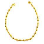 916 Gold Plain Ball Anklet (4mm)
