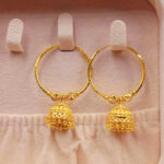 916 Gold Jimiki Ball Hoop Earrings