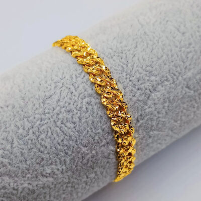 916 Gold Casting Cowboy Bracelet ( 7mm )