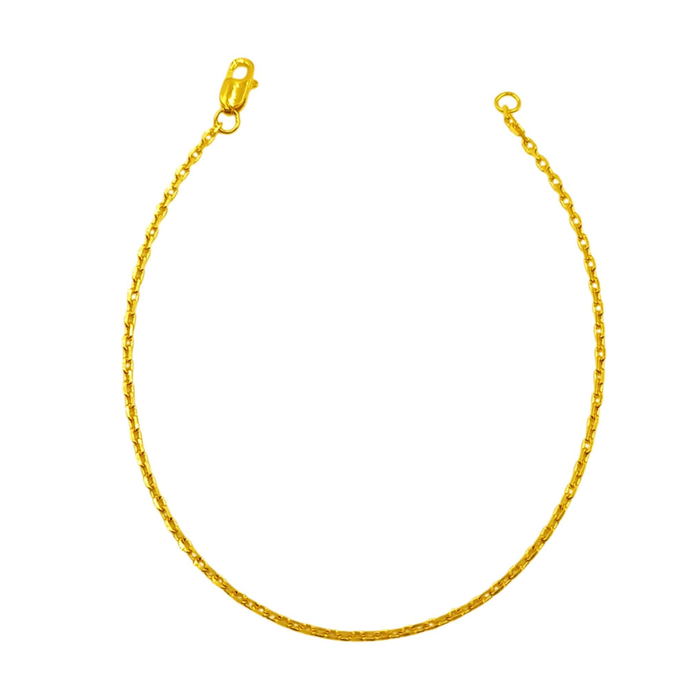 916 Gold Cable Bracelet ( 1mm | 2mm )