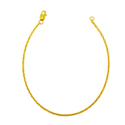 916 Gold Cable Bracelet ( 1mm | 2mm )