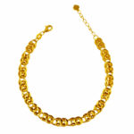 916 Gold Double Coin Bracelet