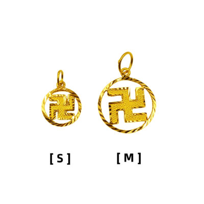 916 Gold Swastika Pendant ( S | M )