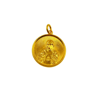 916 Gold Turkey Hollow Jesus Pendant