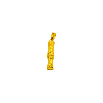 999 Pure Gold Bamboo Pendant
