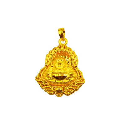 999 Pure Gold Laughing Buddha Pendant