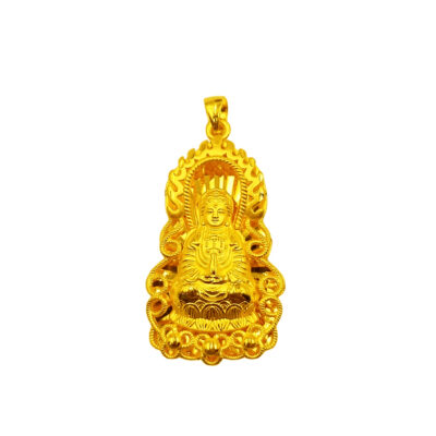 999 Pure Gold Guanyin Pendant
