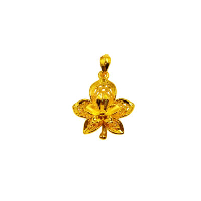 999 Pure Gold Flower Pendant