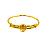 916 Gold OM Baby Bangle ( Adjustable )
