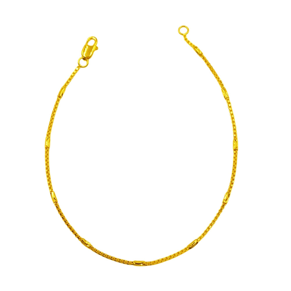 916 Gold Casting Tube Cable Bracelet