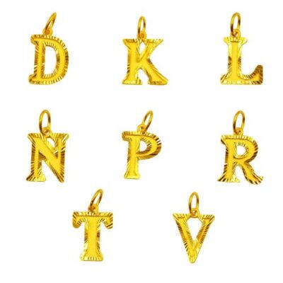 916 Gold Initial Letter Pendant