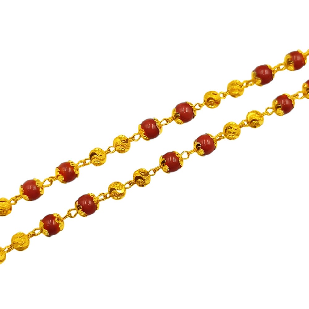 916 Gold Coral with Ball Chain - Image 2