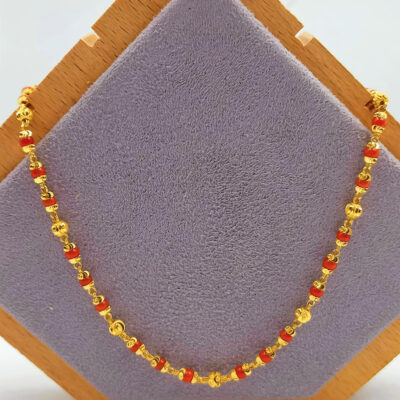 916 Gold Coral with Ball Chain