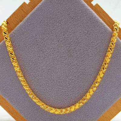 916 Gold Dubai Leaf Chain ( 3mm )
