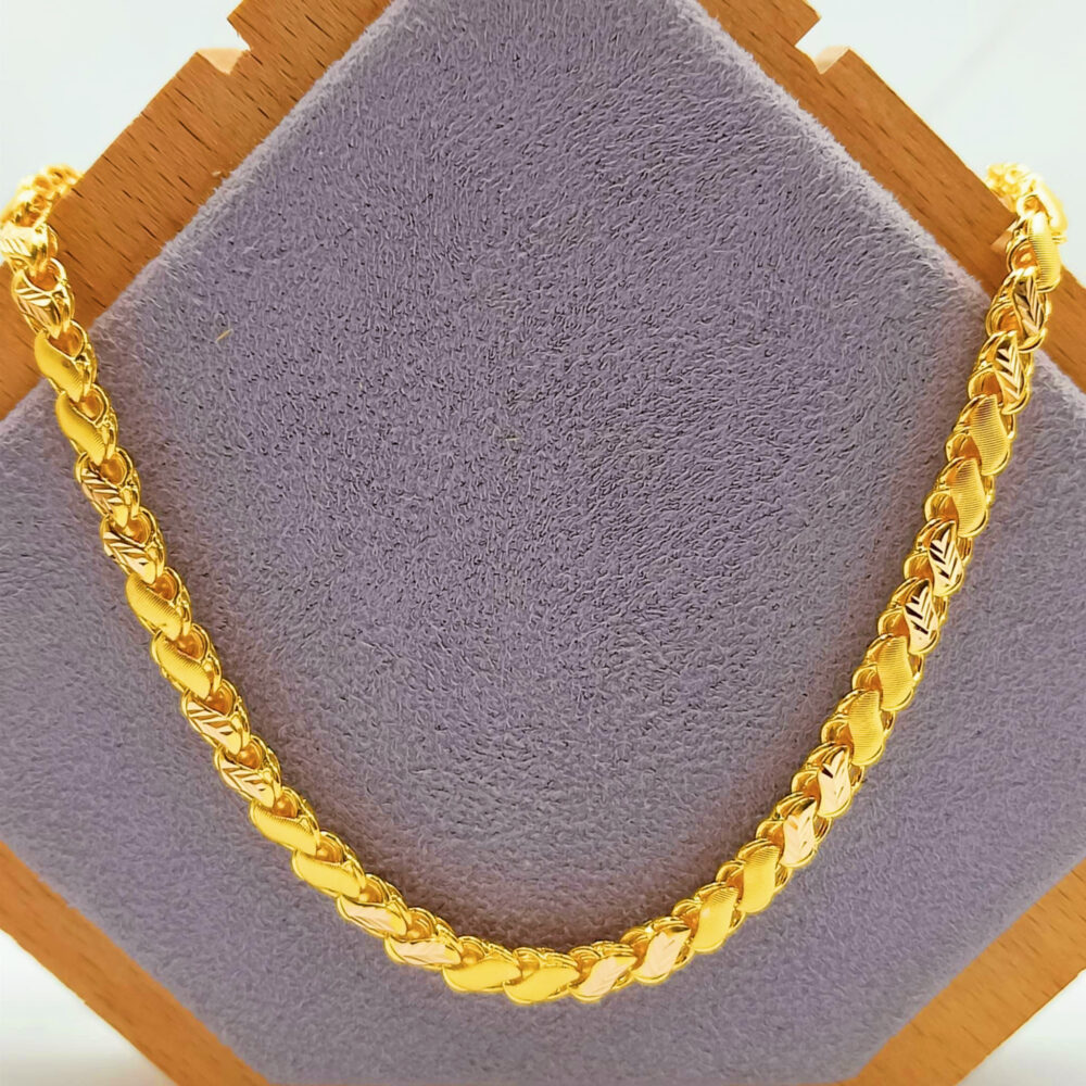 916 Gold Dubai Leaf Chain ( 5mm )