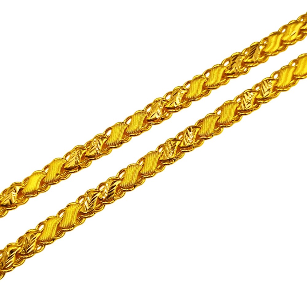 916 Gold Dubai Leaf Chain ( 5mm ) - Image 2