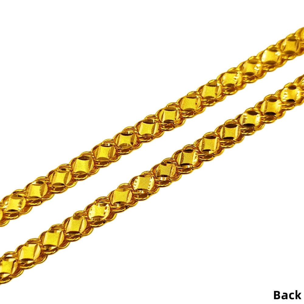 916 Gold Dubai Leaf Chain ( 5mm ) - Image 3