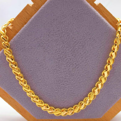 916 Gold Lotus Chain ( 6mm )