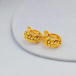 916 Gold Glitter Spring Clip Earrings