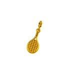 916 Gold Raket Badminton Pendant