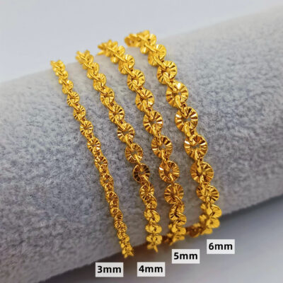 916 Gold Casting Sunflower Bracelet with Dangling Heart