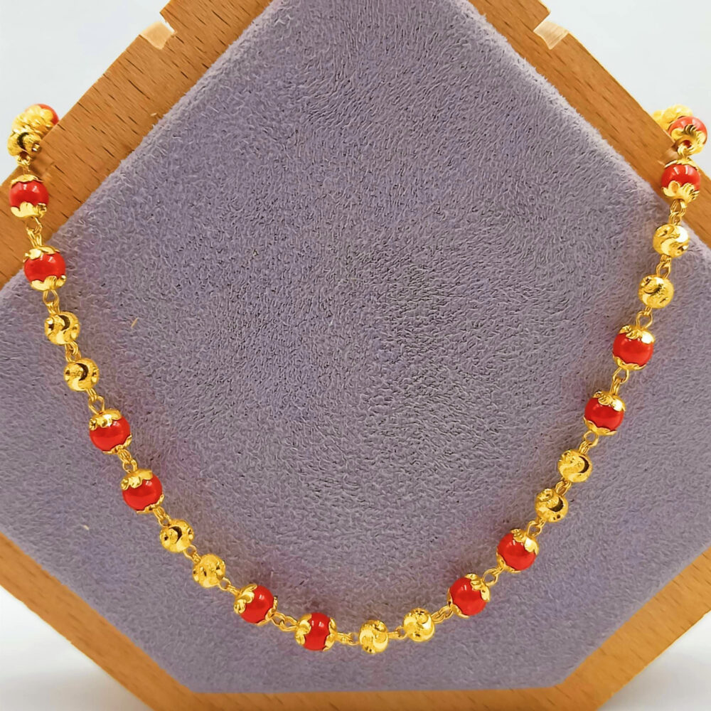 916 Gold Coral with Ball Chain