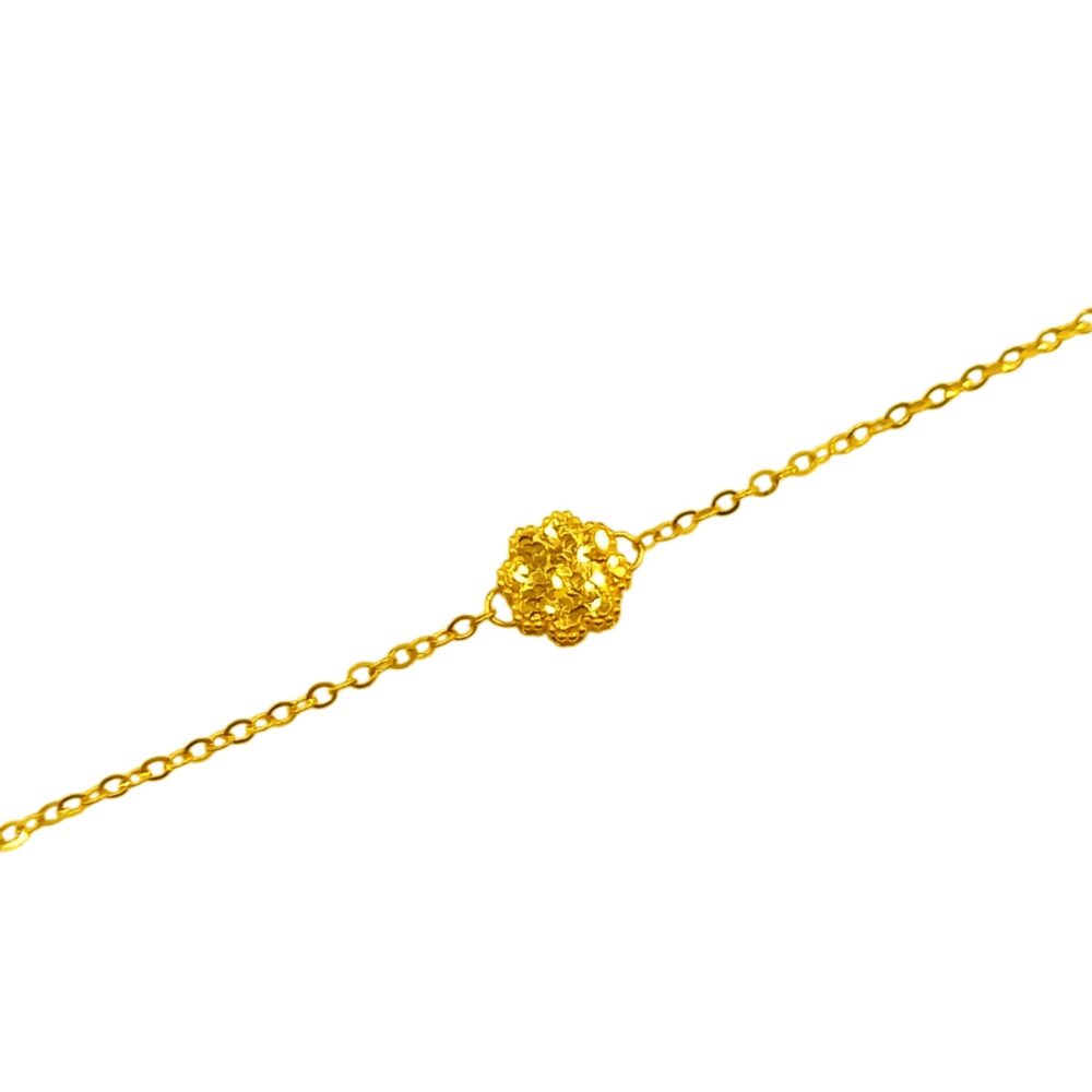 916 Gold Bling Bling Flower Bracelet - Image 2