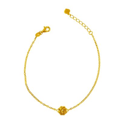 916 Gold Bling Bling Flower Bracelet