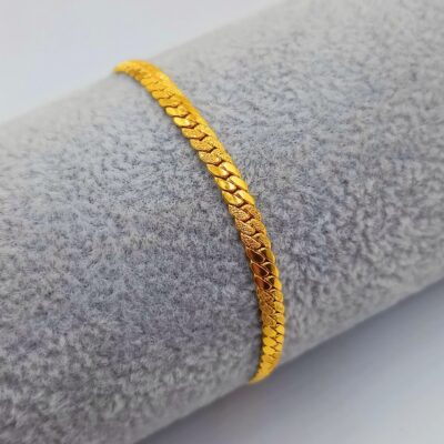 916 Gold Hollow Cowboy Bracelet ( 4mm )