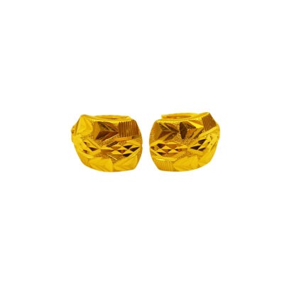 916 Gold Glitter Spring Clip Earrings