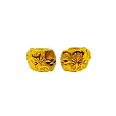 916 Gold Glitter Spring Clip Earrings