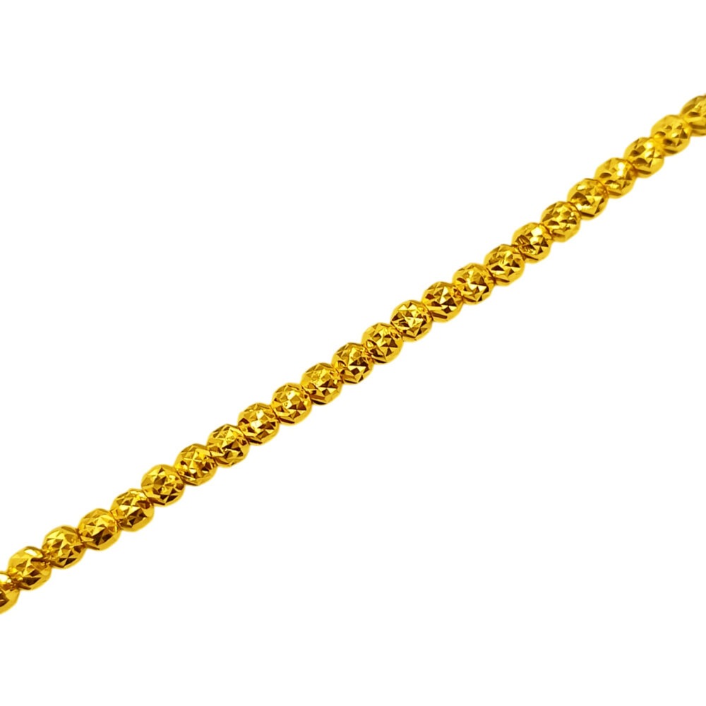 916 Gold Glitter Beads Bracelet ( Spring Hook ) - Image 2