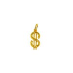 916 Gold Bling Bling Dollar Sign Pendant