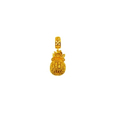 916 Gold Pineapple Pendant Charm
