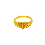916 Gold Casting Heart Ring - Size 14 (2.33gm)