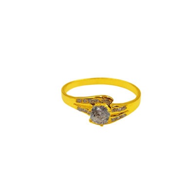 916 Gold Zirconia Ring