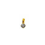 916 Gold Zirconia Pendant
