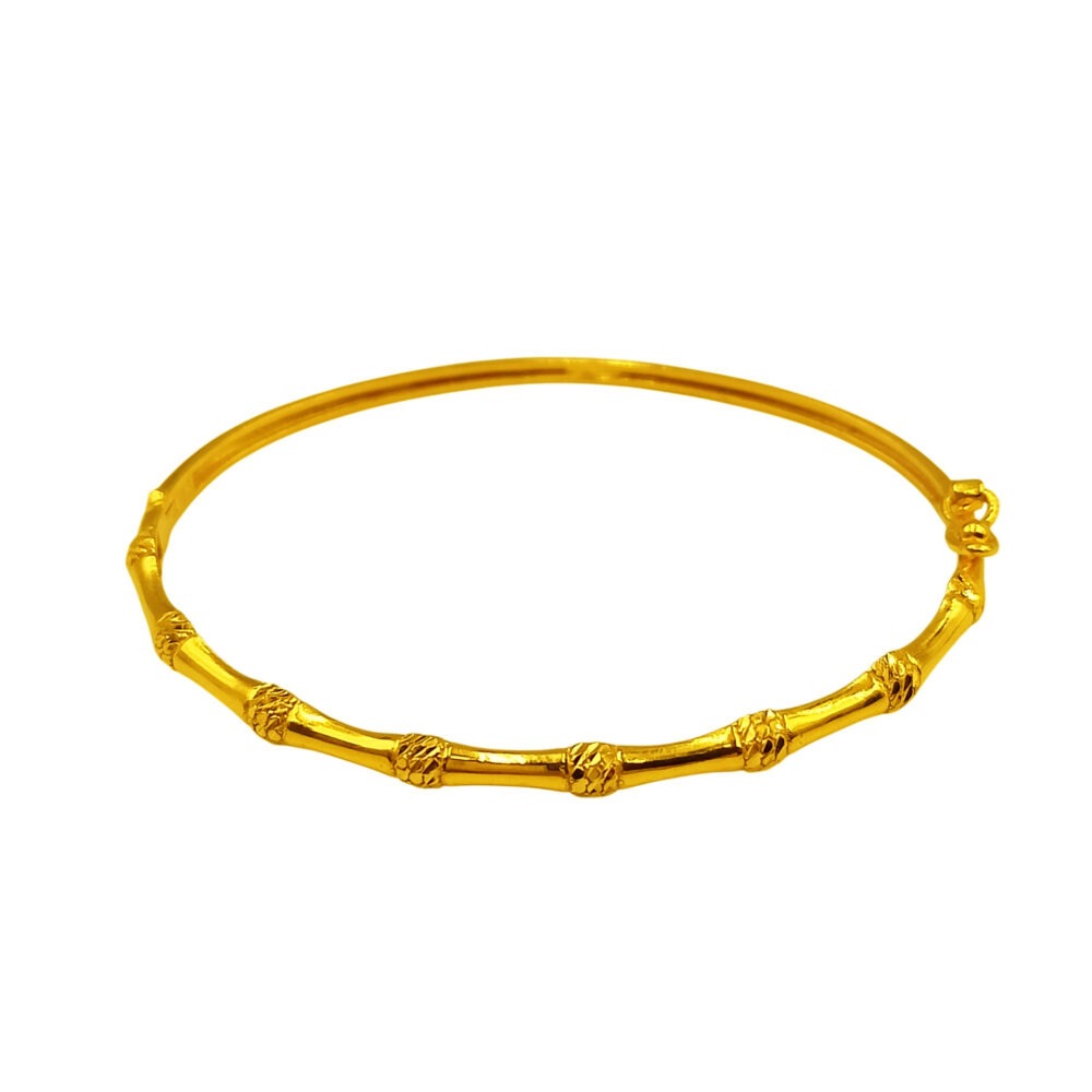 916 Gold Bamboo Bangle