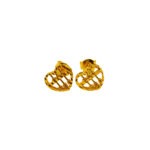 916 Gold Heart Abacus Stud Earrings