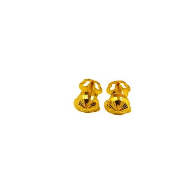 916 Gold Heart Stud Earrings