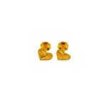 916 Gold Heart Stud Earrings
