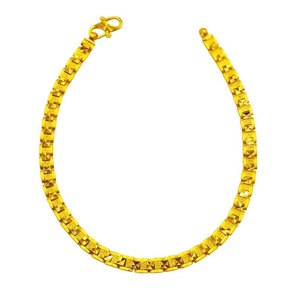 916 Gold Solid Men Bracelet (4mm)