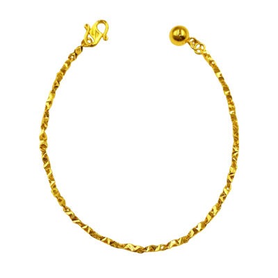 916 Gold Super V Bracelet with Dangling Bell