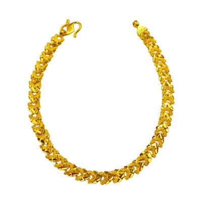 916 Gold Casting Leaf Bracelet