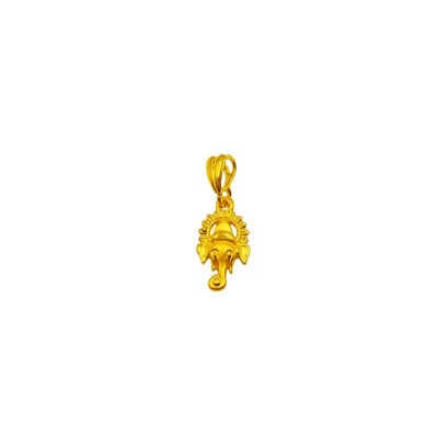 916 Gold Elephant Pendant