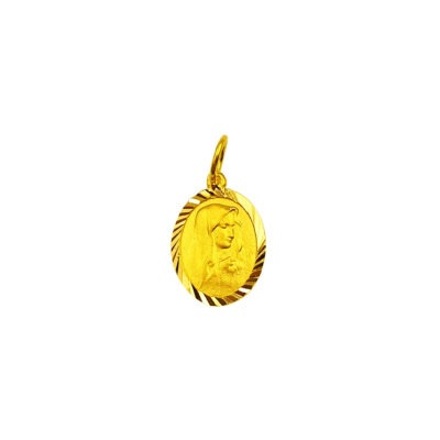 916 Gold Mother Mary Pendant