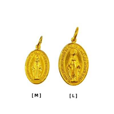 916 Gold Mother Mary Pendant ( M | L )
