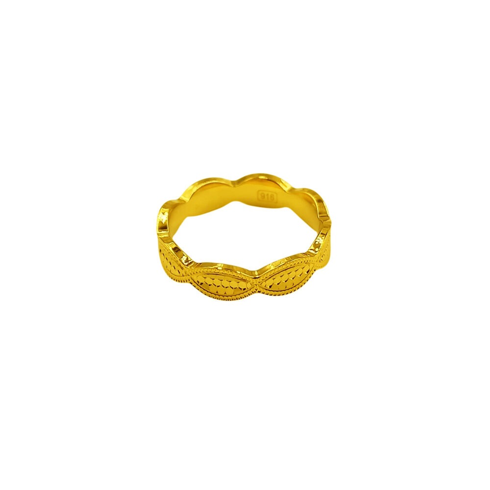 916 Gold Leaf Honeycomb Ring (4mm)