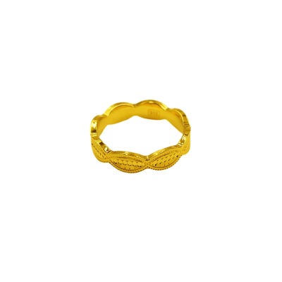 916 Gold Leaf Honeycomb Ring (4mm)