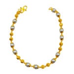 916 Gold Pearl with Ball Bracelet